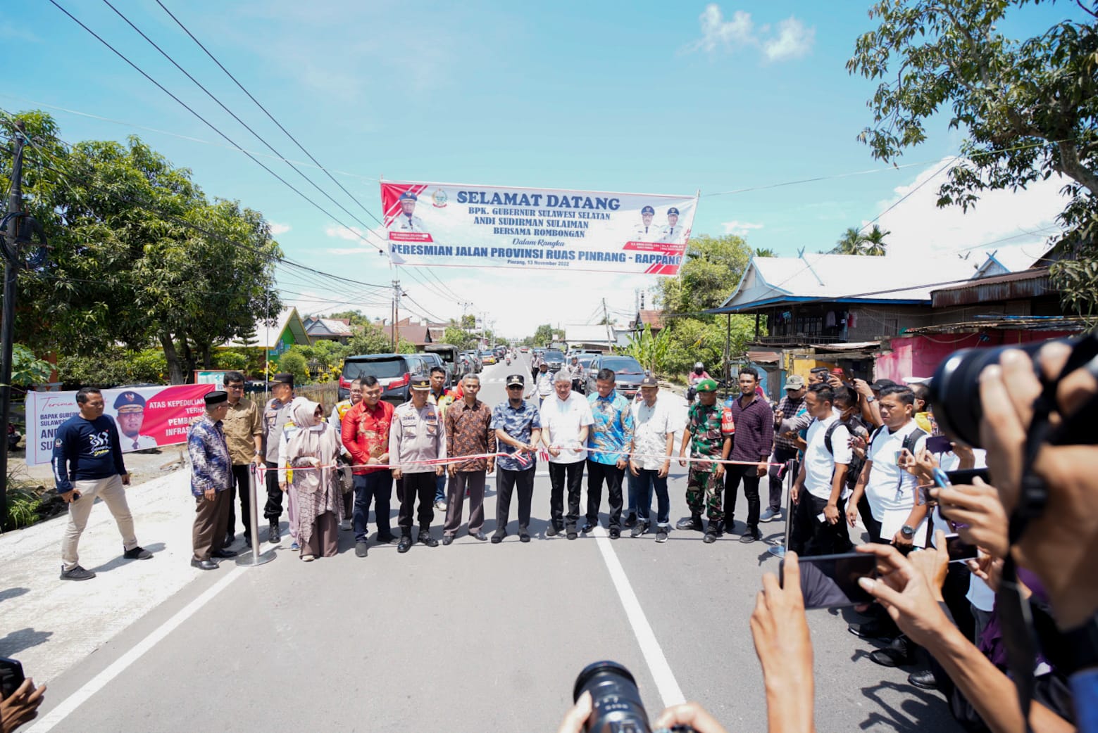Gubernur Resmikan Ruas Pinrang-Rappang Sepanjang 3,3 Km, Telan Anggaran Rp13,5 Miliar